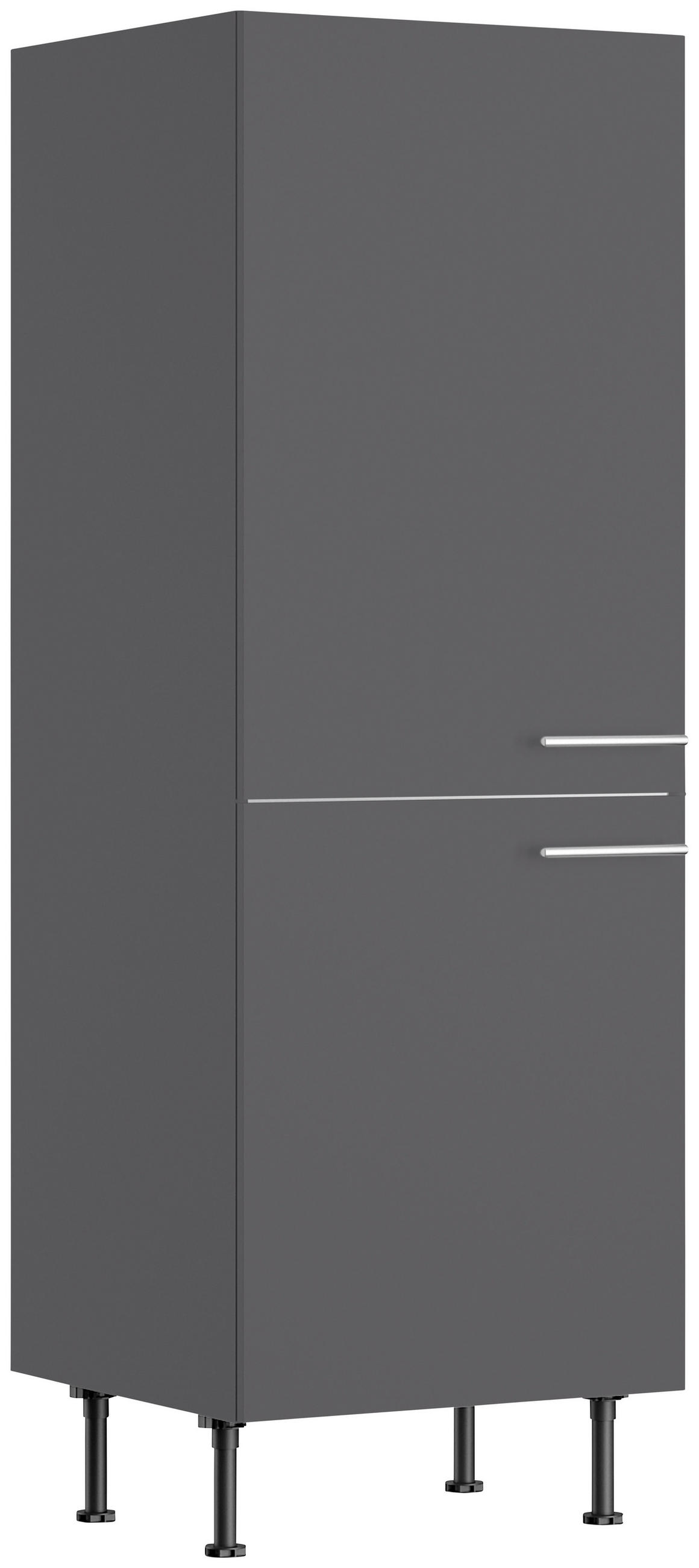 KÜCHENLEERBLOCK 270 cm   in Anthrazit  - Edelstahlfarben/Eichefarben, Basics, Holzwerkstoff/Metall (270cm) - Optifit
