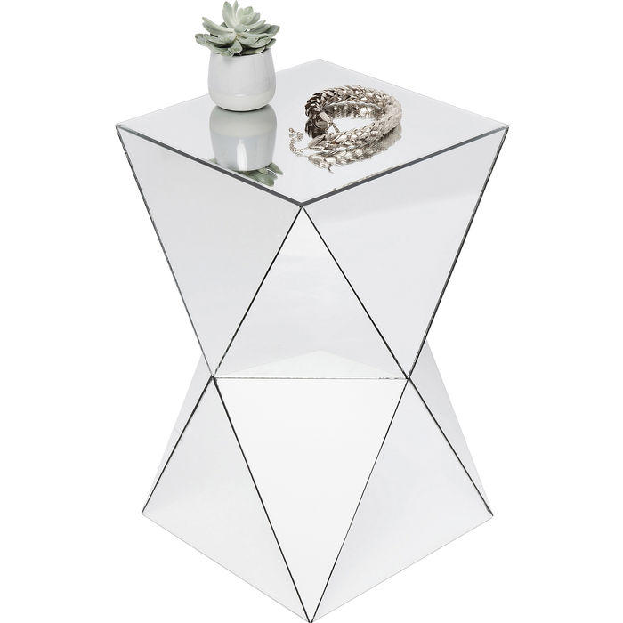 BEISTELLTISCH 32/32/54 cm quadratisch  - Trend, Glas/Holzwerkstoff (32/32/54cm) - Kare-Design