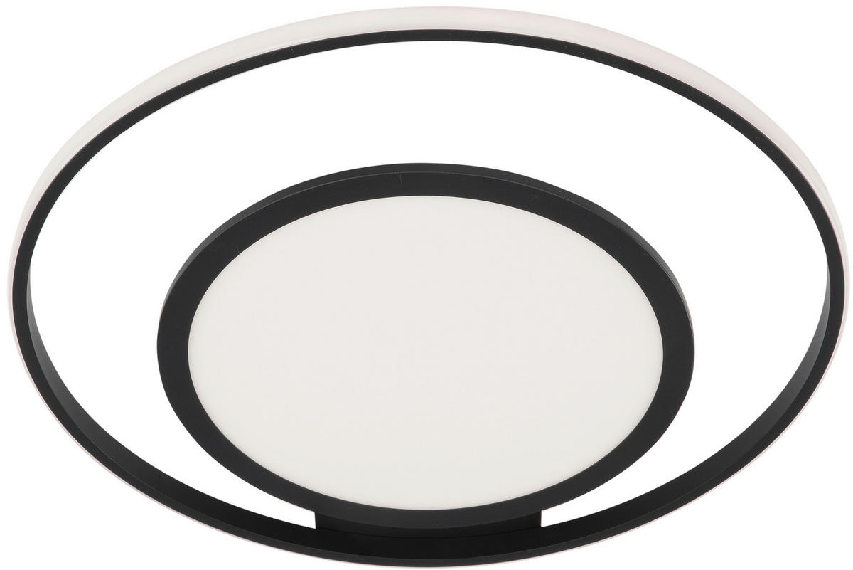 LED-DECKENLEUCHTE 55/54/10 cm    - Schwarz/Weiß, Trend, Kunststoff/Metall (55/54/10cm) - Novel