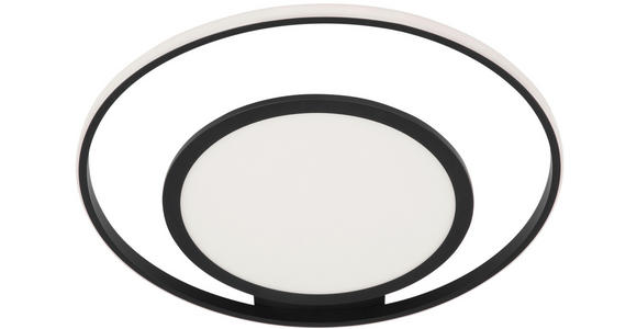 LED-DECKENLEUCHTE 55/54/10 cm - Schwarz/Weiß, Trend, Kunststoff/Metall (55/54/10cm) - Novel