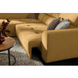 ECKSOFA in Chenille Currygelb  205/284 cm  - Currygelb/Schwarz, Design, Kunststoff/Textil (205/284cm) - Xora