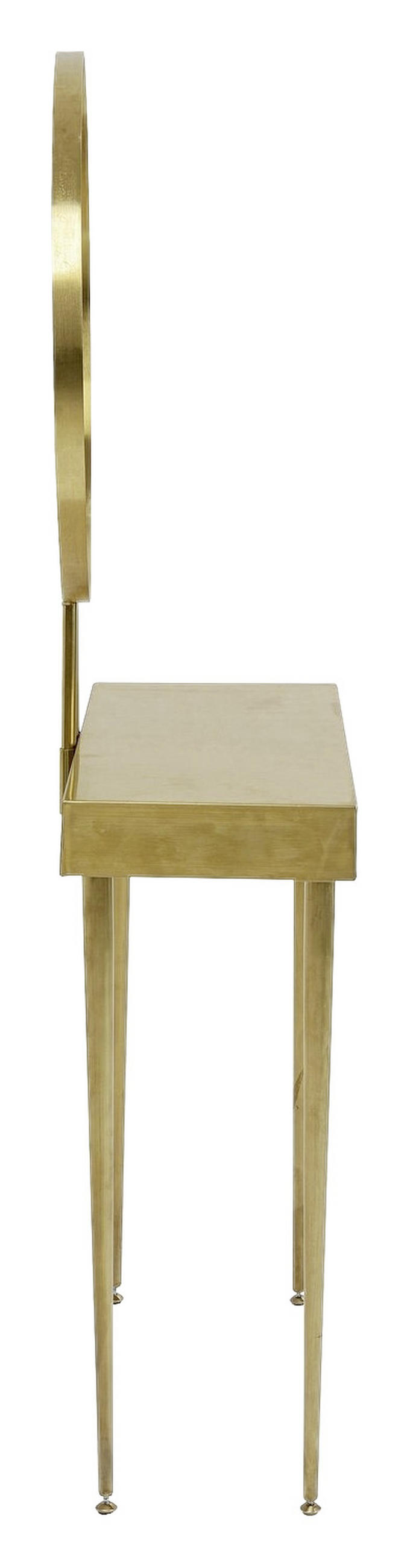 SCHMINKTISCH in Goldfarben, Messingfarben  - Messingfarben/Goldfarben, Trend, Glas/Metall (70/32/153cm) - Kare-Design