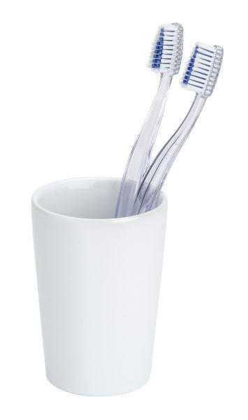 ZAHNPUTZBECHER  - Weiß, Basics, Keramik (7,5/10,7cm) - Wenko