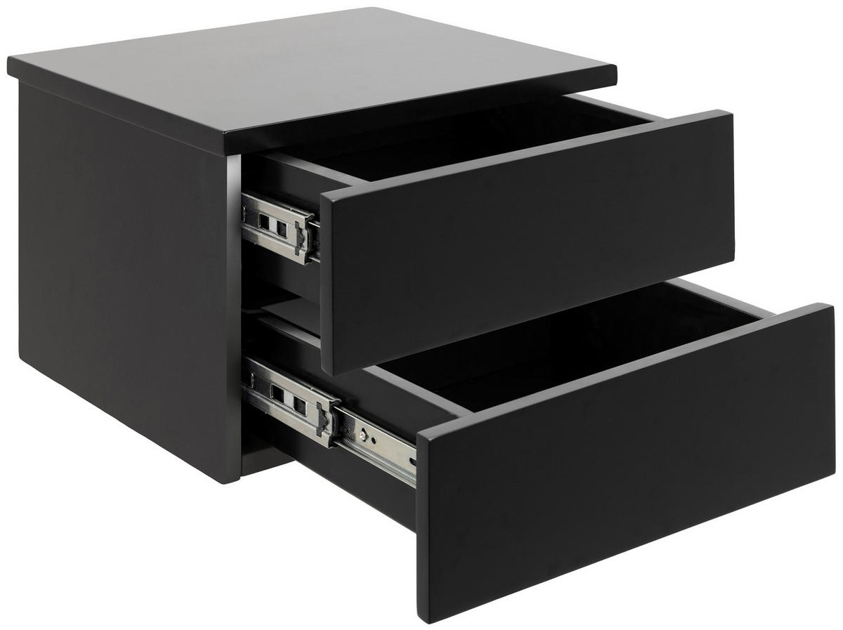NACHTSCHRANK 37/25/32 cm  - Schwarz, MODERN, Holzwerkstoff (37/25/32cm) - MID.YOU