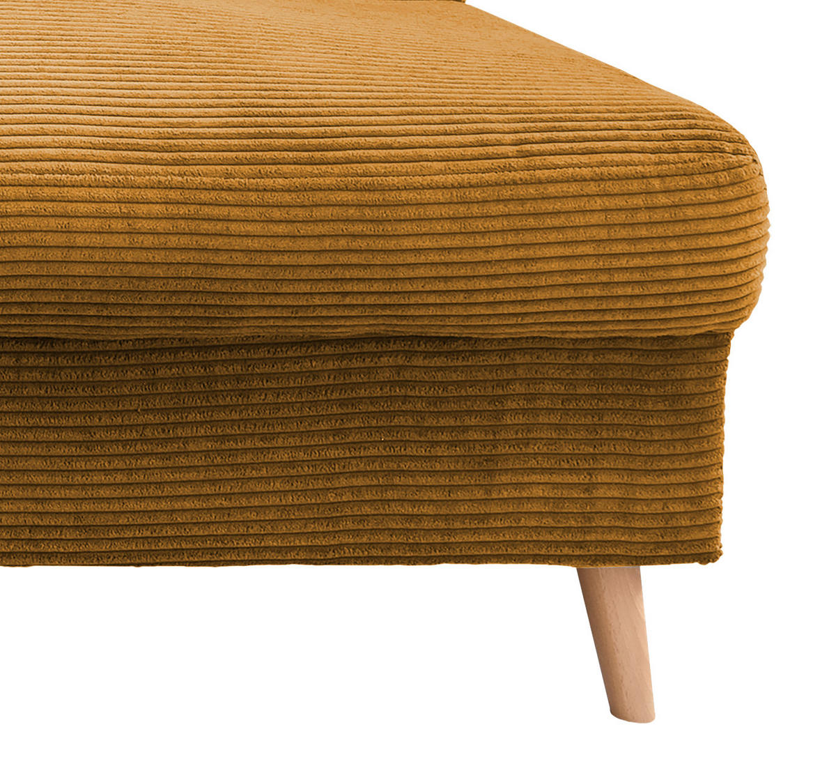 WOHNLANDSCHAFT Cord Goldfarben  - Goldfarben/Naturfarben, Konventionell, Holz/Textil (150/301/200cm) - P & B