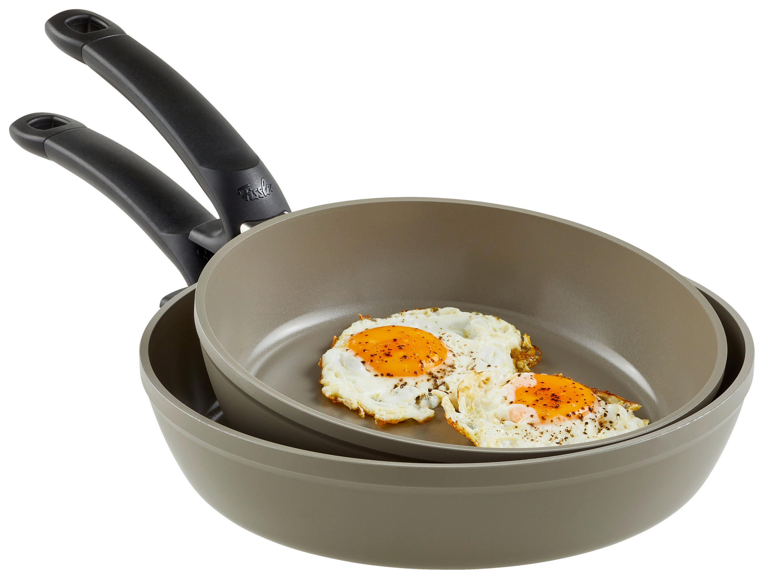 PFANNENSET CERATAL COMFORT Aluminium 2-teilig  - Grau, Basics, Metall - Fissler