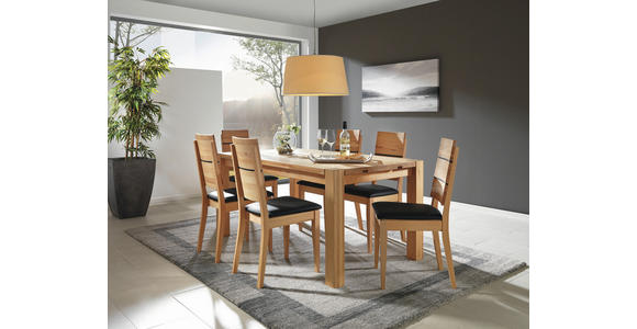 ESSTISCH Buchefarben rechteckig   - Buchefarben, KONVENTIONELL, Holz (160-240/90/76cm) - Linea Natura