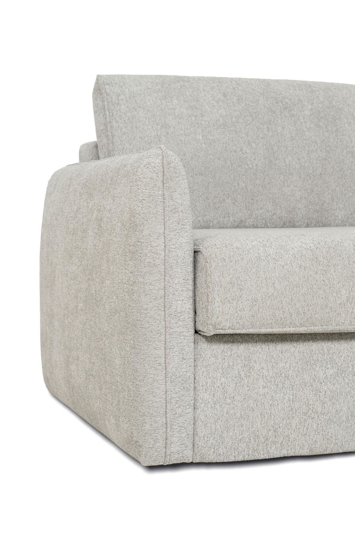 BÄDDSOFFA i ljusgrå  - ljusgrå, Klassisk, metall/trä (191/86/98cm) - Best Price