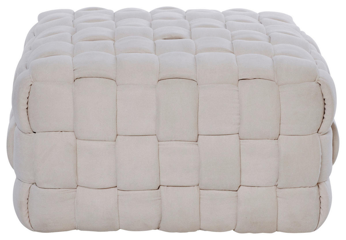 SITZWÜRFEL Samt  - Creme, MODERN, Textil (78/43/78cm)