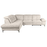 ECKSOFA Beige Webstoff  - Beige/Schwarz, KONVENTIONELL, Textil/Metall (225/288cm) - Carryhome