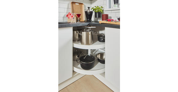 ECKKÜCHE 330/270 cm in Weiß, Bronzefarben - Schwarz/Weiß, Design, Holzwerkstoff/Metall (330/270cm) - Xora