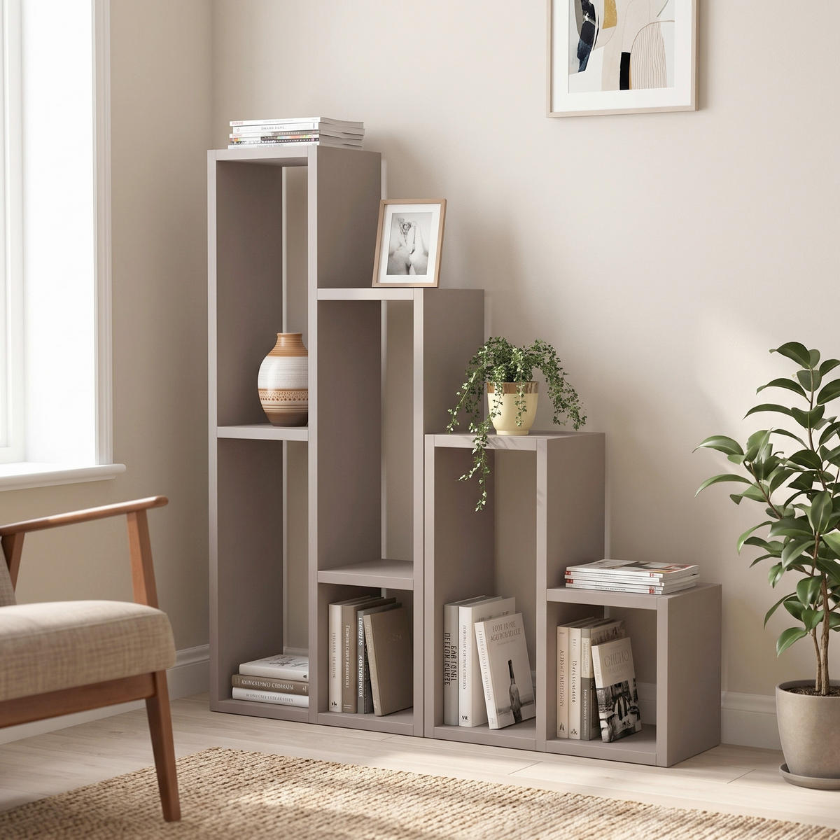 REGAL Beige  - Beige, Design, Holzwerkstoff (42/89/20cm) - Livetastic