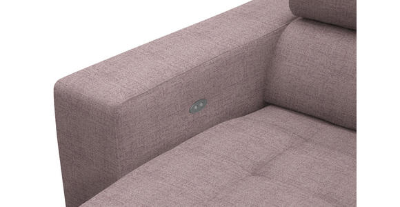 ECKSOFA in Chenille Altrosa  - Chromfarben/Altrosa, Design, Textil (301/207cm) - Xora