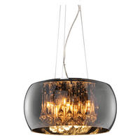 HÄNGELEUCHTE 40/150 cm  - Chromfarben, LIFESTYLE, Glas/Metall (40/150cm)
