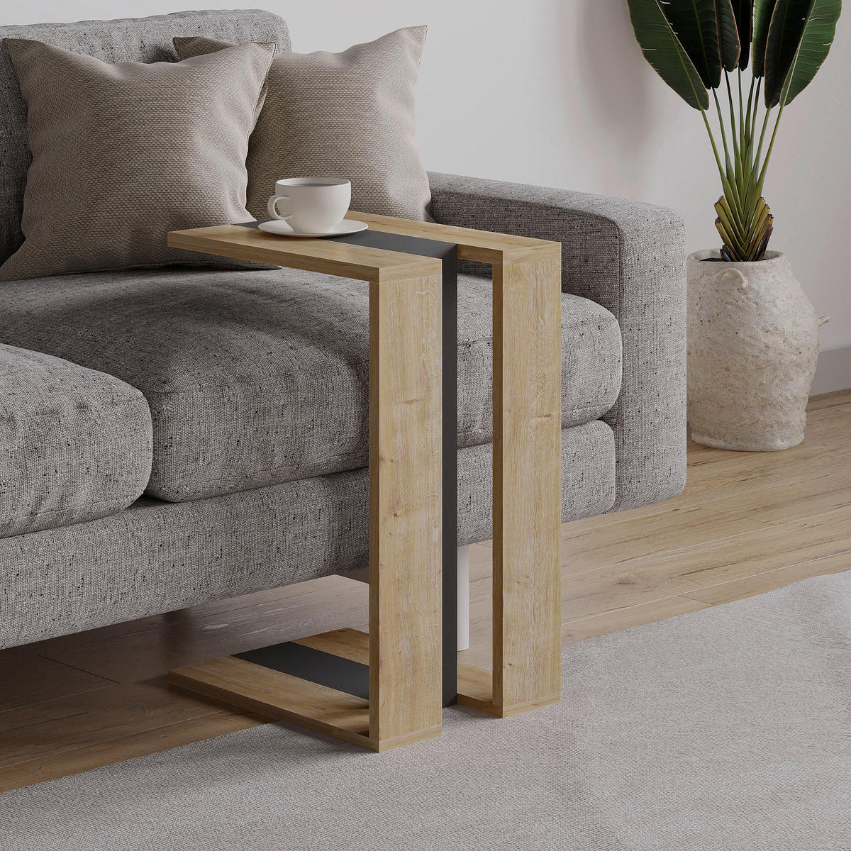 BEISTELLTISCH in Holzwerkstoff 30/40/57 cm  - Eichefarben, Design, Holzwerkstoff (30/40/57cm) - Livetastic