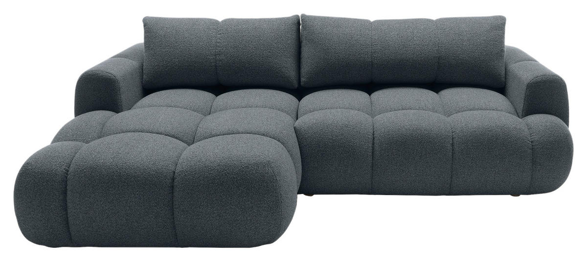 ECKSOFA Graphitfarben Struktur  - Schwarz/Graphitfarben, KONVENTIONELL, Kunststoff/Textil (172/272cm) - Carryhome