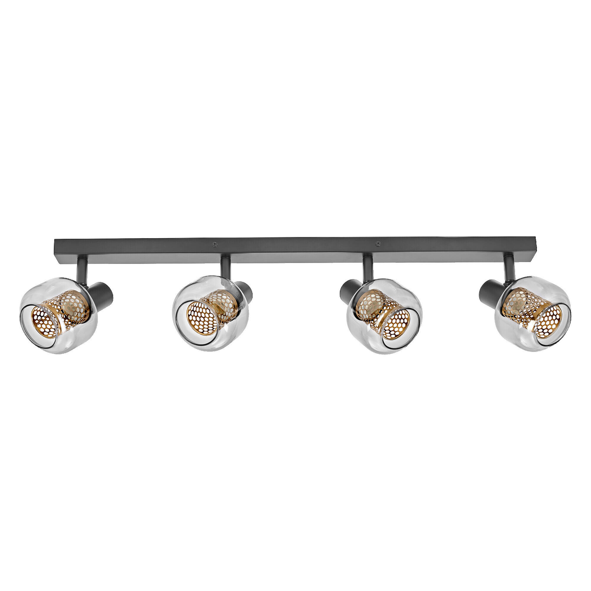LED-STRAHLER 82,5/10,5/17,6 cm   - Schwarz, Basics, Glas/Metall (82,5/10,5/17,6cm) - Osram