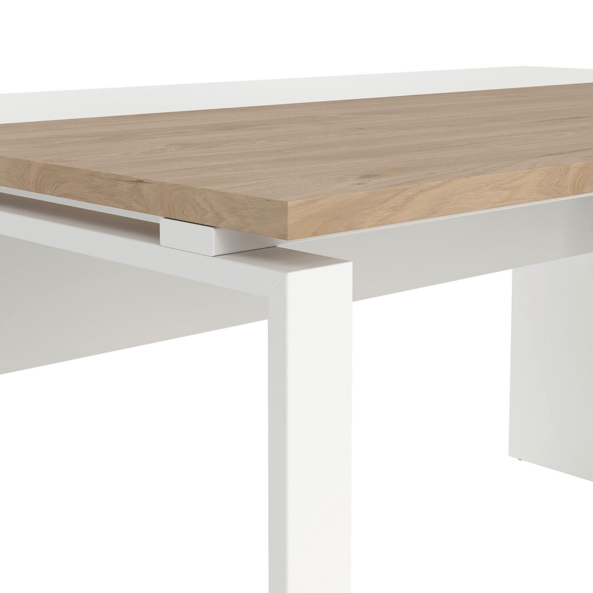 SCHREIBTISCHKOMBINATION Weiß, Eichefarben  - Eichefarben/Weiß, MODERN, Holzwerkstoff (160/100/75,6cm) - MID.YOU