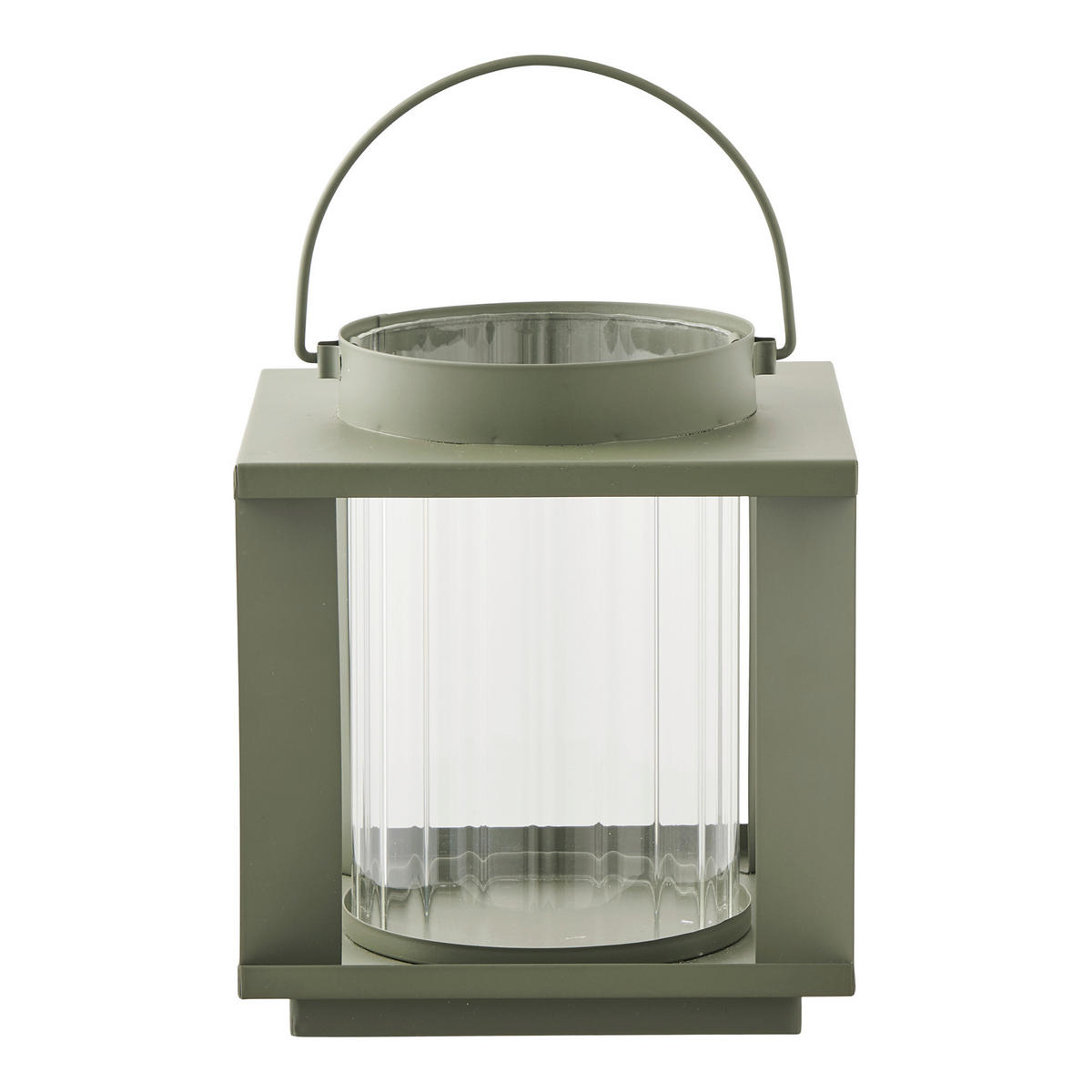 LATERNE - Grün, Basics, Glas/Metall (18/20,5/18cm)