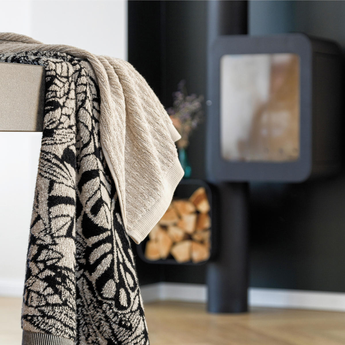 DUSCHTUCH BROOKLYN 80/150 cm  - Beige, Basics, Textil (80/150cm) - Moeve