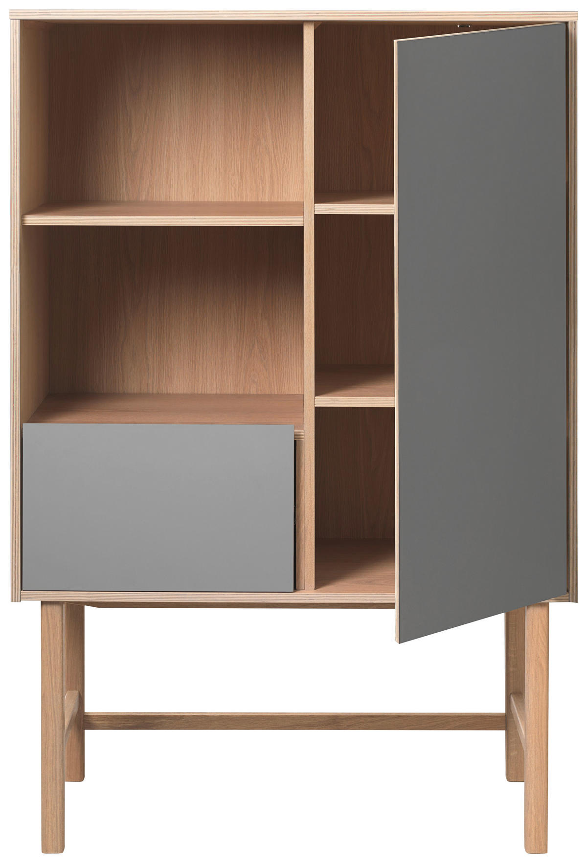 HIGHBOARD Grau, Eichefarben  100/150/45 cm  - Eichefarben/Grau, Design, Holz/Holzwerkstoff (100/150/45cm) - Lomoco