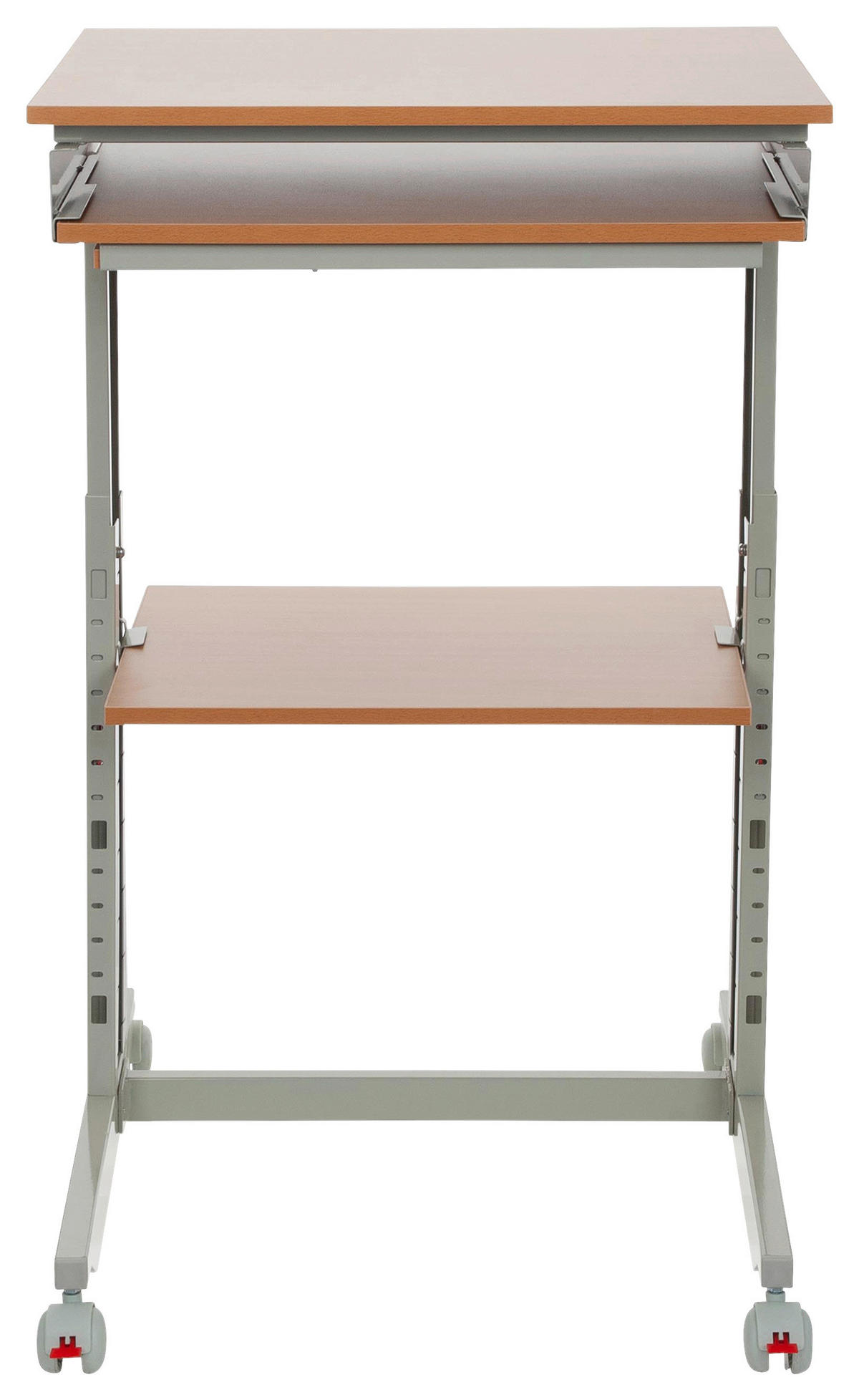 SCHREIBTISCH  in Grau, Buchefarben  - Buchefarben/Grau, Basics, Holzwerkstoff/Kunststoff (60/71,5-107,5/50cm) - MID.YOU
