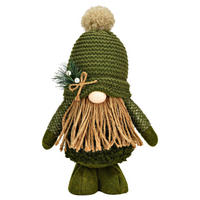 WICHTEL  - Dunkelgrün, Basics, Textil (20/34/15cm) - X-Mas