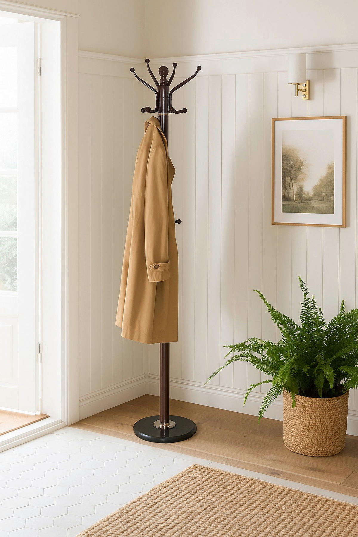 KLEIDERSTÄNDER in Braun 47/47/176 cm   - Braun, Design, Stein/Metall (47/47/176cm) - MID.YOU