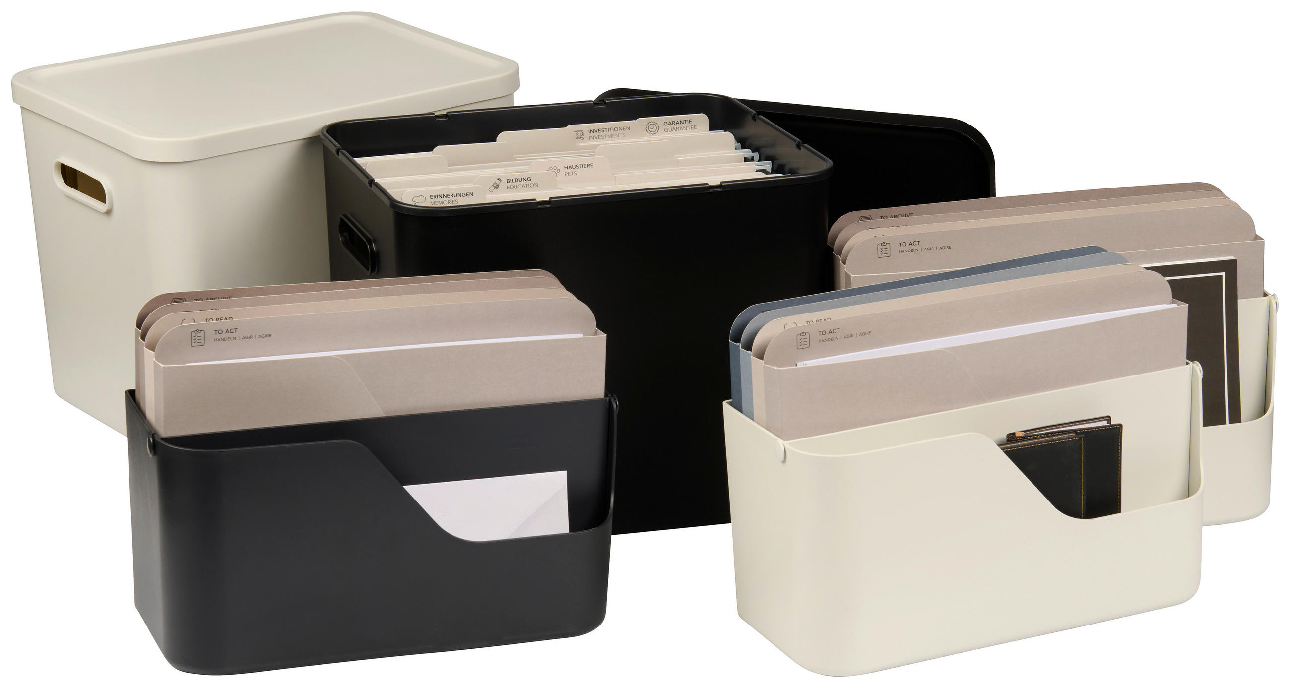 ORGANIZER  - Schwarz, KONVENTIONELL, Kunststoff (29/29,5/37cm) - Rotho