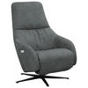 RELAXSESSEL in Textil Grau  - Schwarz/Grau, Design, Textil/Metall (77/108/95cm) - Chilliano