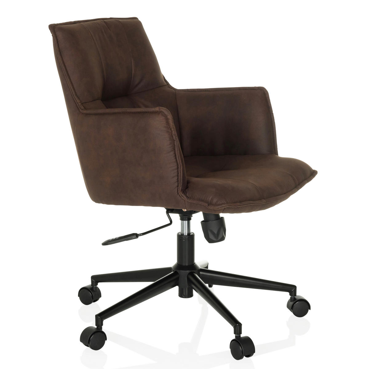 DREHSTUHL Dunkelbraun  - Dunkelbraun/Schwarz, MODERN, Kunststoff/Textil (54/85/70cm) - MID.YOU