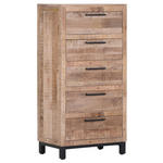 KOMMODE RIO  in 50/120/40 cm  - Schwarz/Naturfarben, Design, Holz/Metall (50/120/40cm) - Landscape