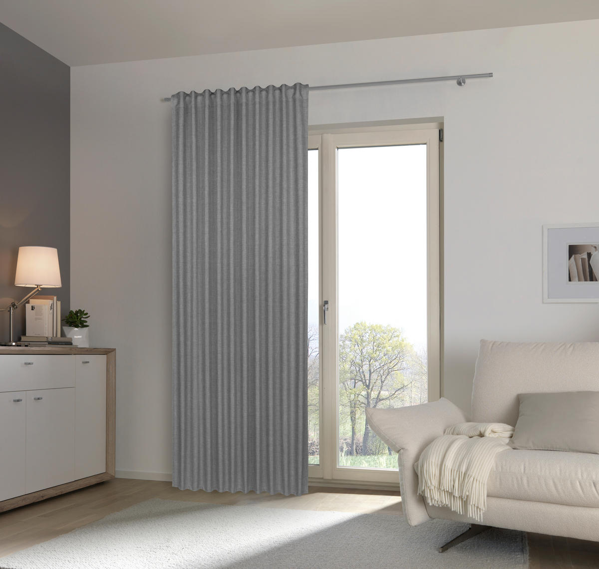 FERTIGVORHANG blickdicht  - Grau, Basics, Textil (140/245cm) - Boxxx