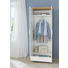 GARDEROBENSCHRANK Eiche furniert Hochglanz, lackiert, sägerau Eichefarben, Weiß - Edelstahlfarben/Eichefarben, Design, Holz/Holzwerkstoff (70/193/37cm)