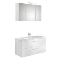 FÜRDŐSZOBA - krómszínű/fehér, Konventionell, faalapú anyag/fém (100cm) - Xora