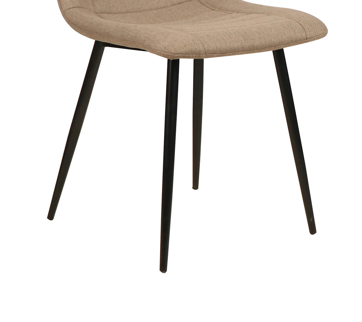 STOL järn linneimitation  - brun/svart, Design, metall/trä (45/86/55cm)
