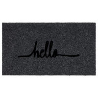 FUßMATTE 45/75 cm Power Flock  - Grau, Trend, Kunststoff/Textil (45/75cm)