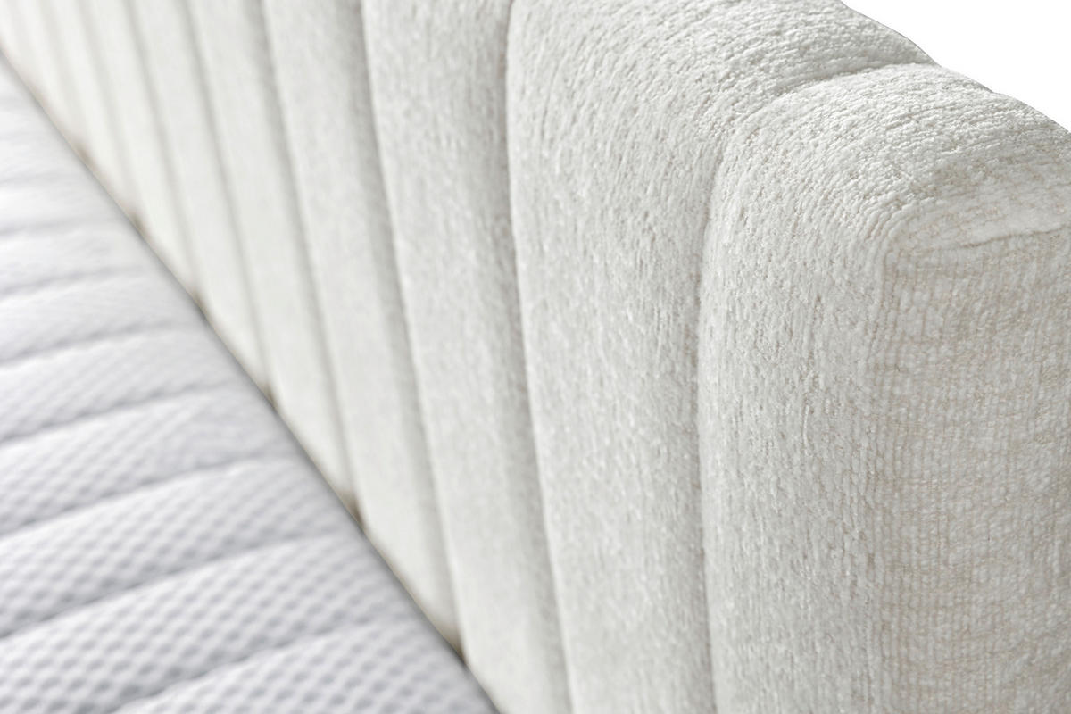 SCHLAFSOFA in Struktur Creme  - Creme/Schwarz, Design, Holz/Holzwerkstoff (212/83/99cm) - MID.YOU