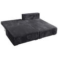 ECKSOFA Schwarz Cord  - Schwarz, MODERN, Holz/Textil (210/145cm) - Carryhome