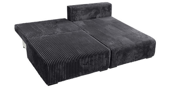 ECKSOFA Schwarz Cord  - Schwarz, MODERN, Holz/Textil (210/145cm) - Carryhome