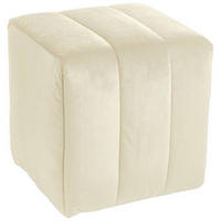 HOCKER in Textil Beige  - Beige, Design, Textil (43/50/43cm) - Novel