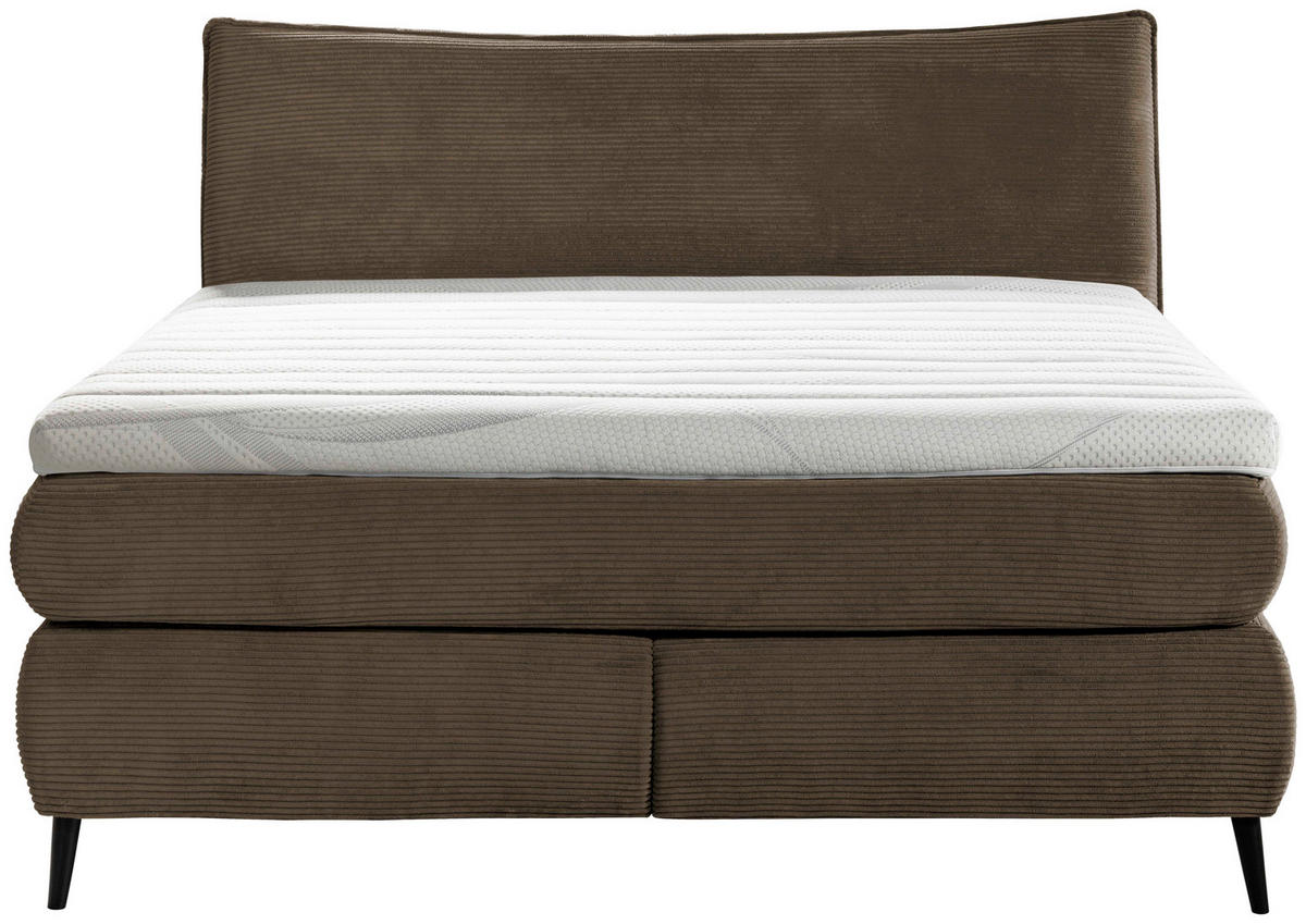 BOXSPRINGBETT 180/200 cm  in Braun  - Schwarz/Braun, Trend, Holz/Textil (180/200cm) - Esposa