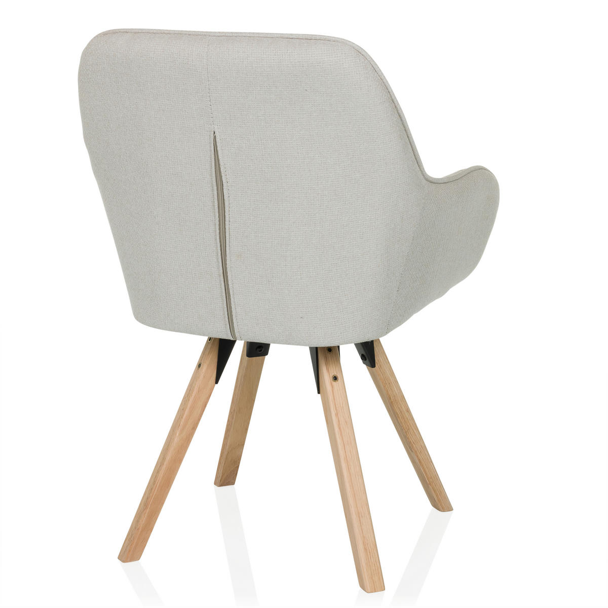 ARMLEHNSTUHL   Flachgewebe  Creme  - Buchefarben/Creme, MODERN, Holz/Textil (56/84/62cm) - MID.YOU