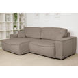 ECKSOFA Taupe Cord  - Taupe/Schwarz, KONVENTIONELL, Kunststoff/Textil (148/265cm) - Carryhome