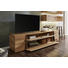 WOHNWAND Wildeiche furniert Grau, Naturfarben - Naturfarben/Grau, Design, Holz/Metall (336/186/55,2cm) - Voglauer