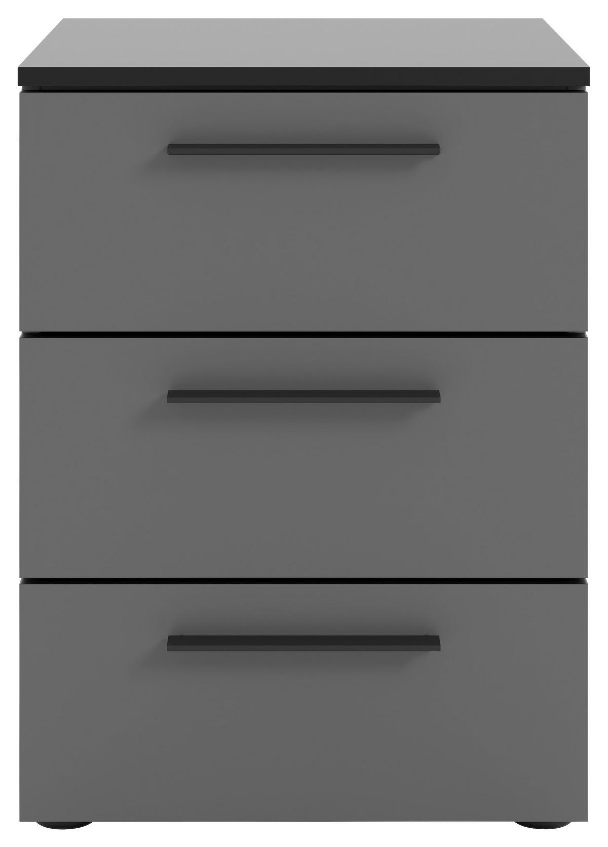 NACHTSCHRANK 45/61,4/40 cm  - Dunkelgrau/Schwarz, MODERN, Holzwerkstoff/Kunststoff (45/61,4/40cm)