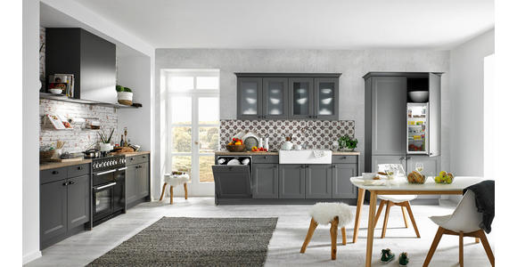 EINBAUKÜCHE - Grau, Design, Glas/Holzwerkstoff - Dieter Knoll
