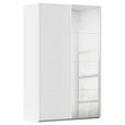 SCHWEBETÜRENSCHRANK  in Weiß  - Weiß, Design, Glas/Holzwerkstoff (137/223/68cm) - Novel