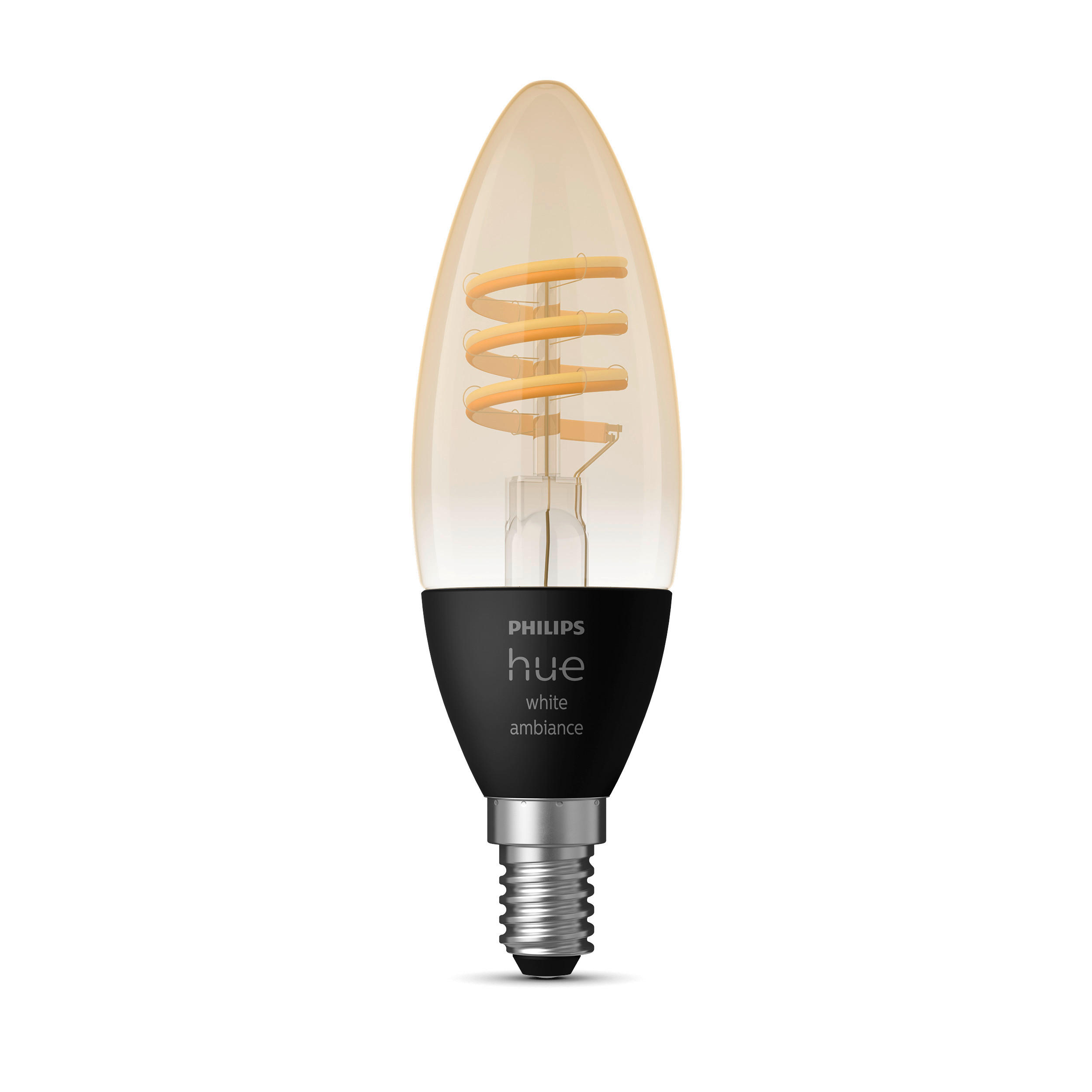 LED-FILAMENT-LEUCHTMITTEL   E14 4,6 W  - Transparent/Schwarz, Basics, Glas/Kunststoff (3,9/3,9/12,9cm) - Philips HUE
