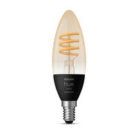 LED-FILAMENT-LEUCHTMITTEL   E14 4,6 W  - Transparent/Schwarz, Basics, Glas/Kunststoff (3,9/3,9/12,9cm) - Philips HUE